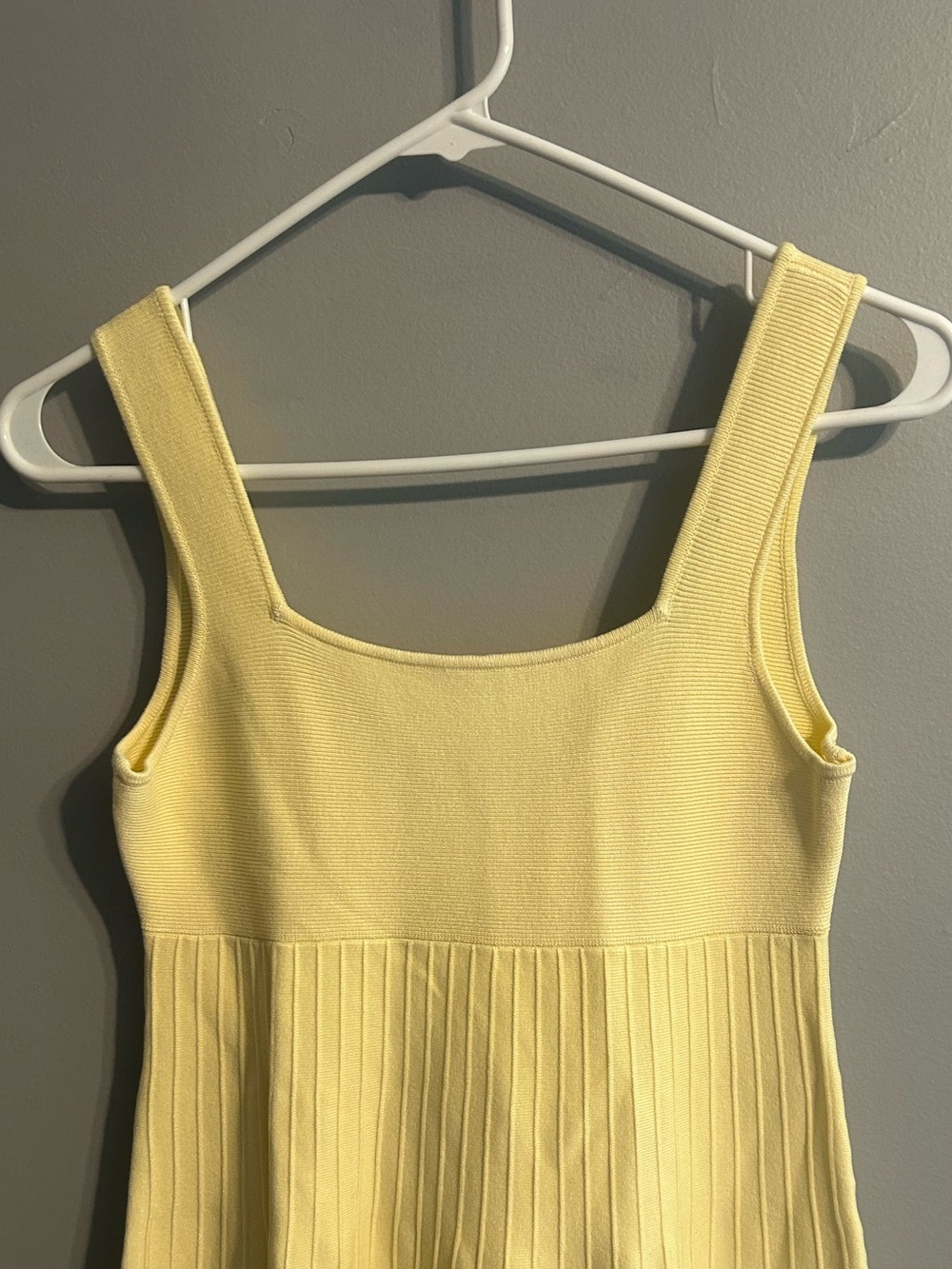 Square-Neck Ribbed Knit Dress - Commense - Picture 11 of 15